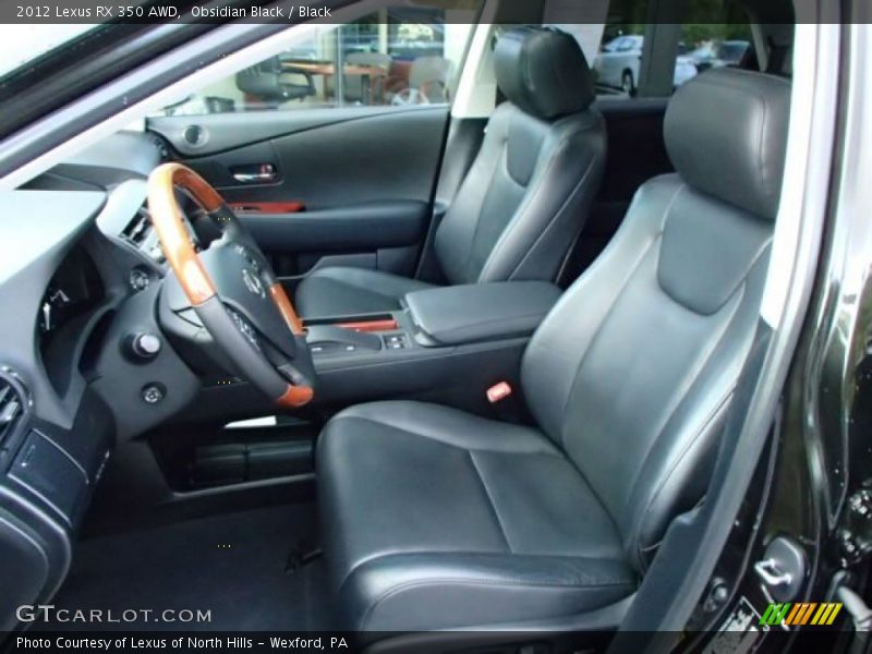 Obsidian Black / Black 2012 Lexus RX 350 AWD