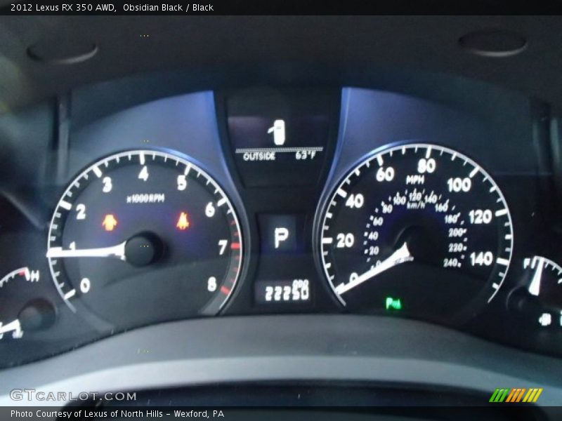 Obsidian Black / Black 2012 Lexus RX 350 AWD