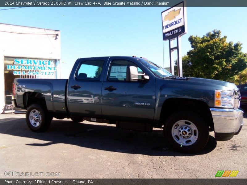 Blue Granite Metallic / Dark Titanium 2014 Chevrolet Silverado 2500HD WT Crew Cab 4x4