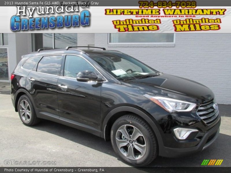 Becketts Black / Gray 2013 Hyundai Santa Fe GLS AWD