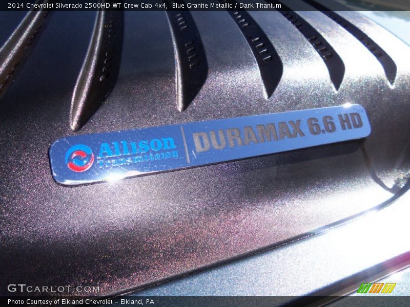 Blue Granite Metallic / Dark Titanium 2014 Chevrolet Silverado 2500HD WT Crew Cab 4x4