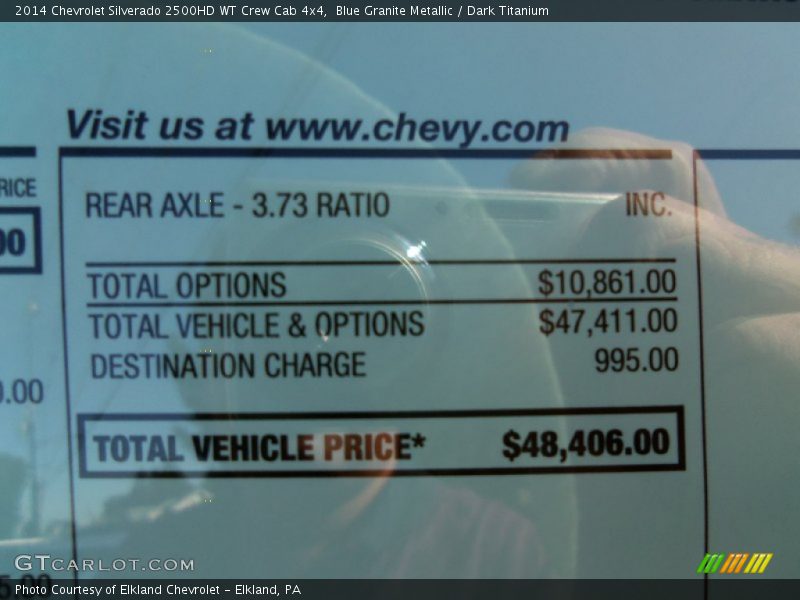  2014 Silverado 2500HD WT Crew Cab 4x4 Window Sticker