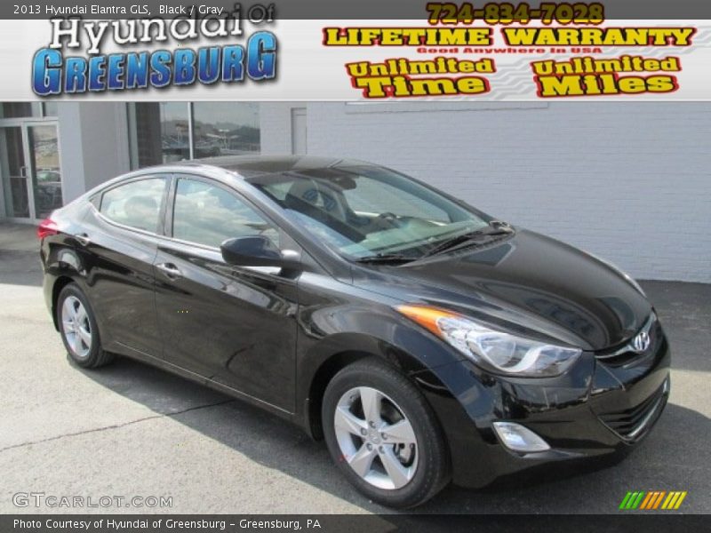 Black / Gray 2013 Hyundai Elantra GLS