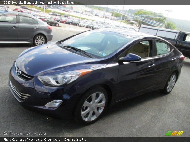 Indigo Night / Beige 2013 Hyundai Elantra Limited