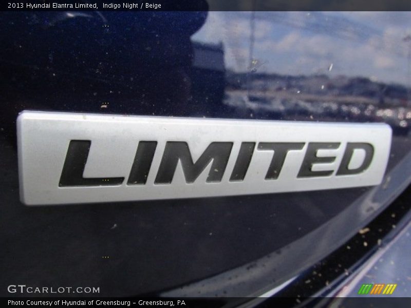 Indigo Night / Beige 2013 Hyundai Elantra Limited