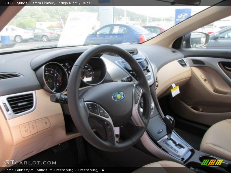 Indigo Night / Beige 2013 Hyundai Elantra Limited