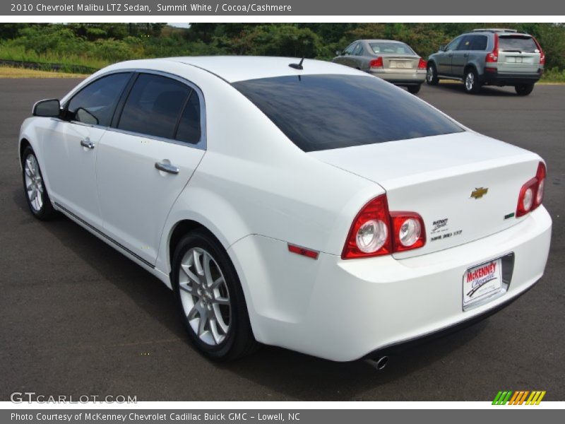 Summit White / Cocoa/Cashmere 2010 Chevrolet Malibu LTZ Sedan
