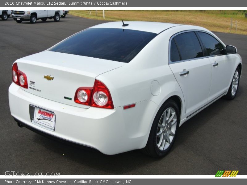 Summit White / Cocoa/Cashmere 2010 Chevrolet Malibu LTZ Sedan