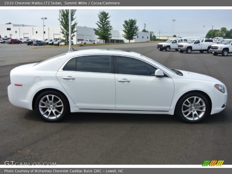 Summit White / Cocoa/Cashmere 2010 Chevrolet Malibu LTZ Sedan