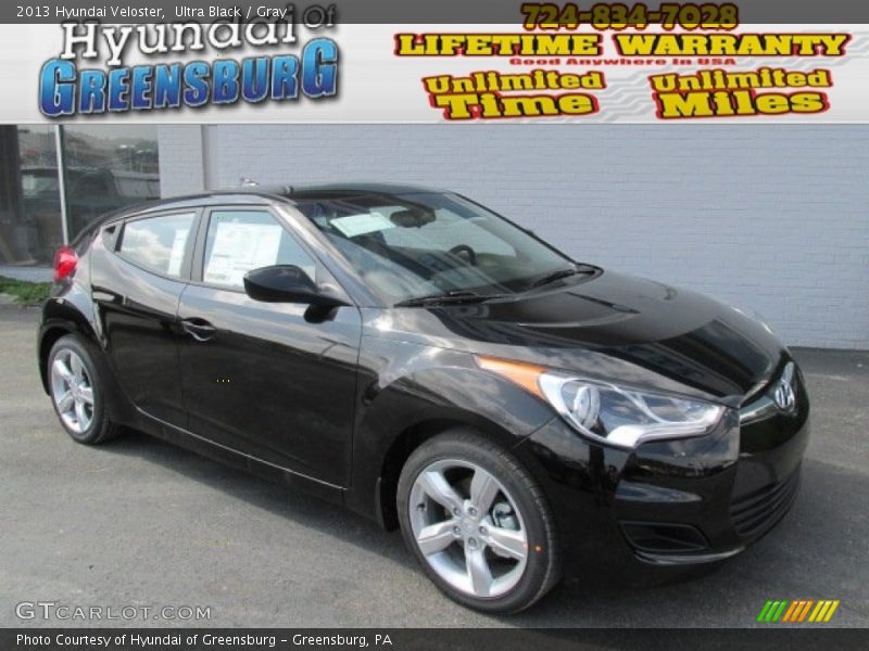 Ultra Black / Gray 2013 Hyundai Veloster