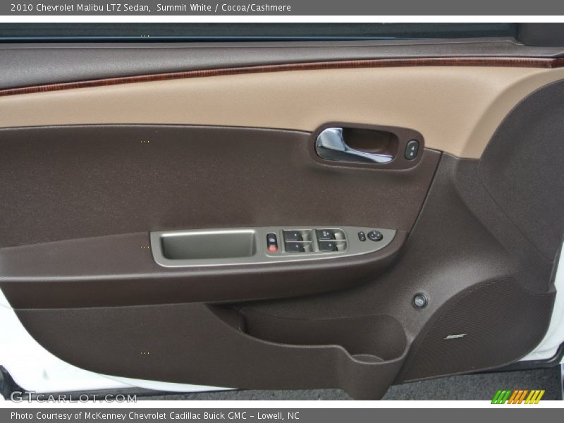 Summit White / Cocoa/Cashmere 2010 Chevrolet Malibu LTZ Sedan