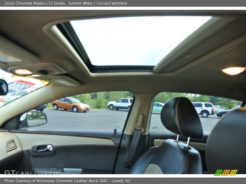 Summit White / Cocoa/Cashmere 2010 Chevrolet Malibu LTZ Sedan