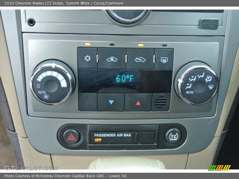 Summit White / Cocoa/Cashmere 2010 Chevrolet Malibu LTZ Sedan