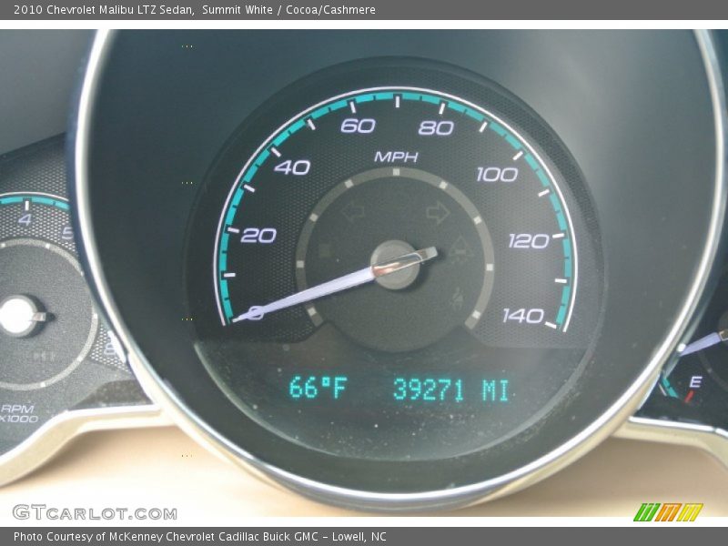 Summit White / Cocoa/Cashmere 2010 Chevrolet Malibu LTZ Sedan