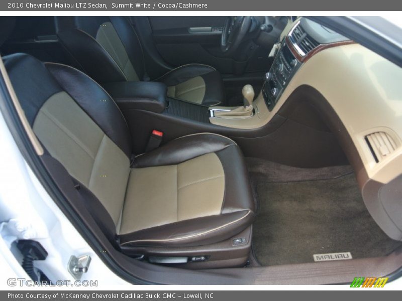 Summit White / Cocoa/Cashmere 2010 Chevrolet Malibu LTZ Sedan
