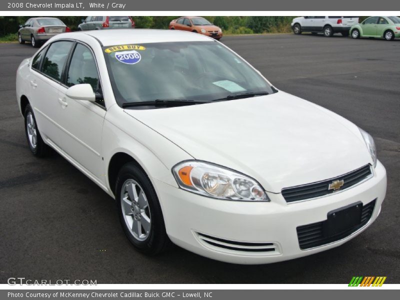 White / Gray 2008 Chevrolet Impala LT