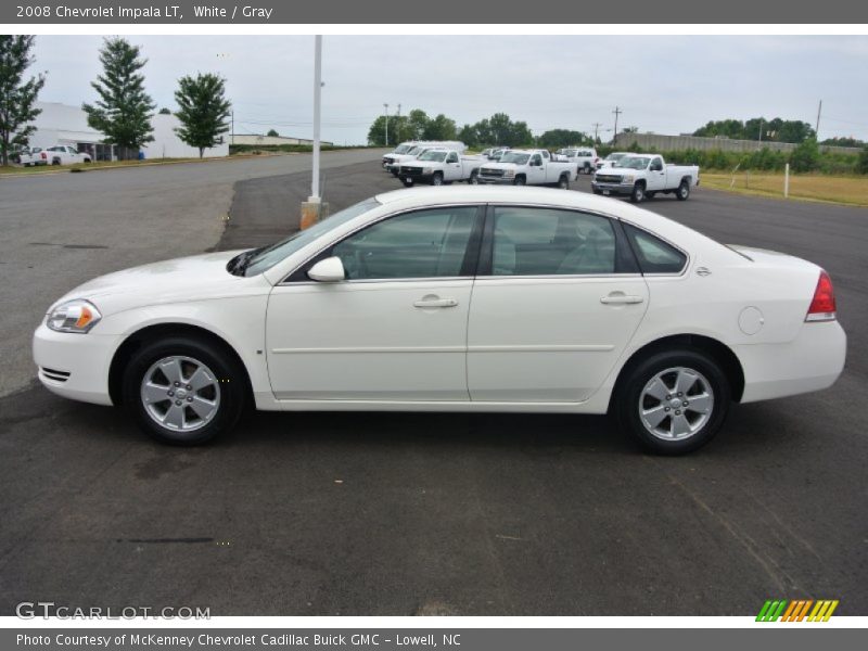 White / Gray 2008 Chevrolet Impala LT