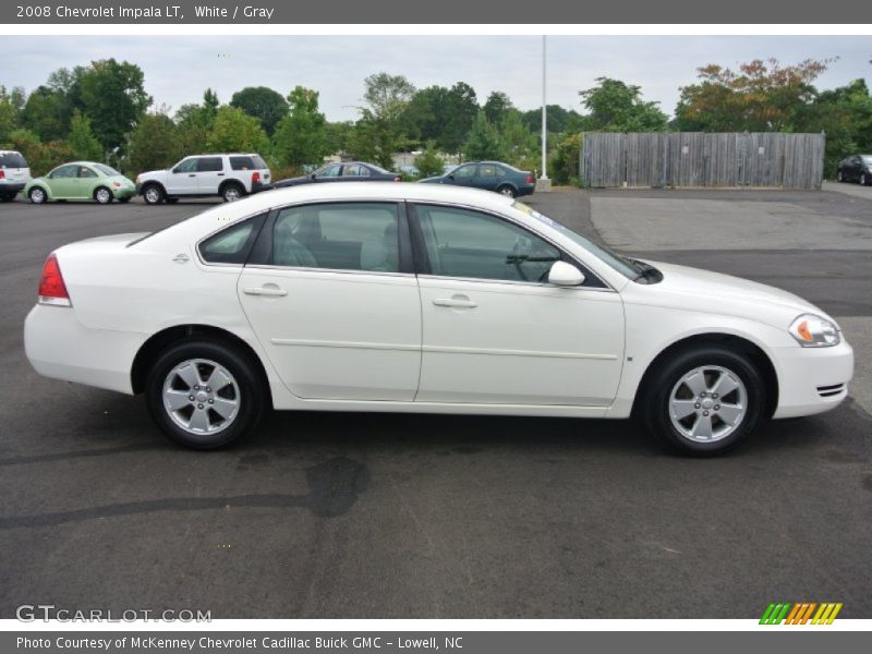 White / Gray 2008 Chevrolet Impala LT