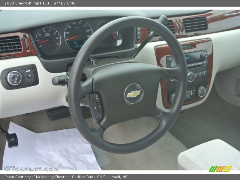 White / Gray 2008 Chevrolet Impala LT