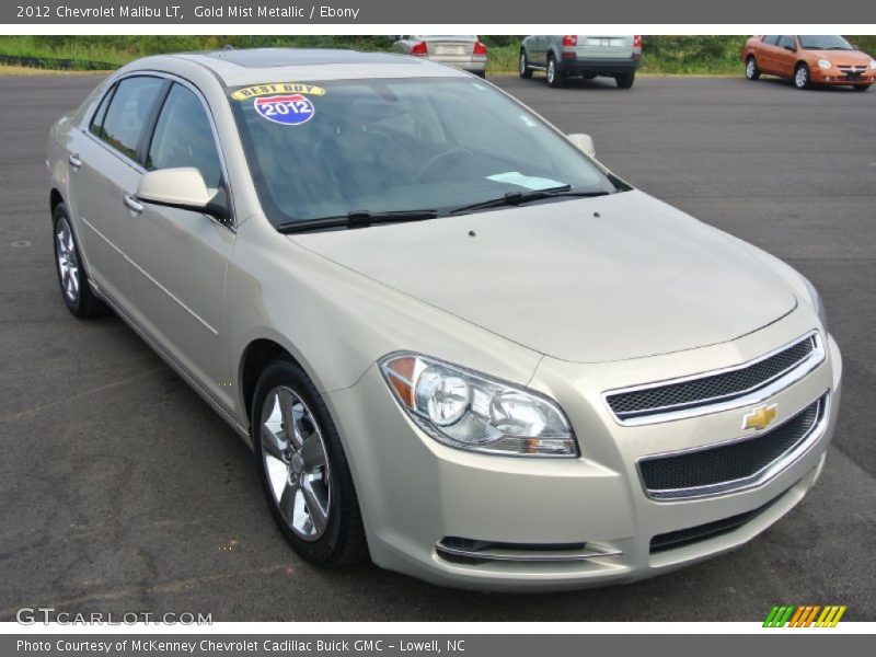 Gold Mist Metallic / Ebony 2012 Chevrolet Malibu LT