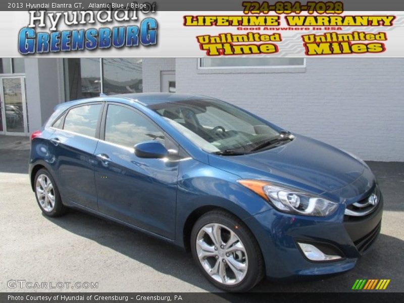 Atlantic Blue / Beige 2013 Hyundai Elantra GT