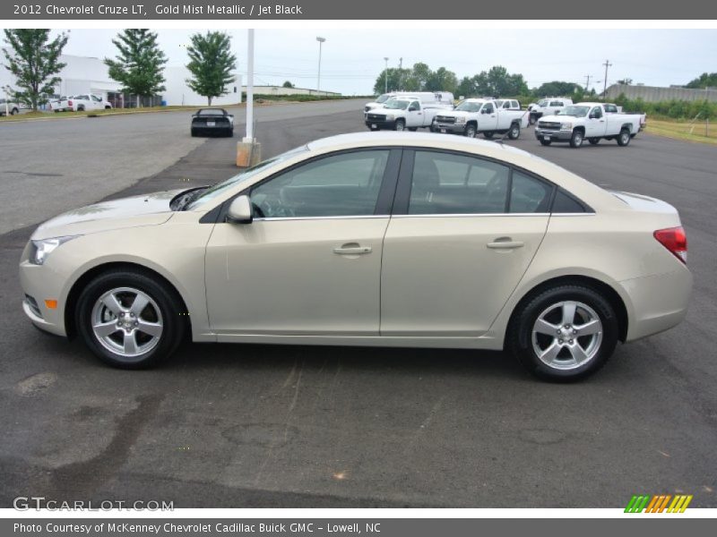 Gold Mist Metallic / Jet Black 2012 Chevrolet Cruze LT