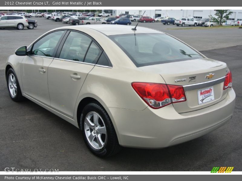 Gold Mist Metallic / Jet Black 2012 Chevrolet Cruze LT