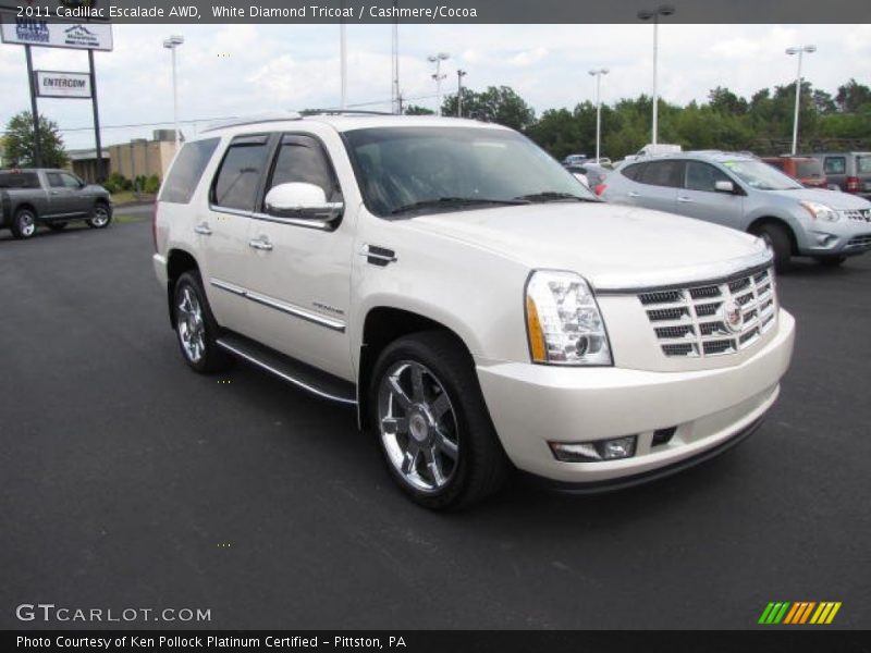 White Diamond Tricoat / Cashmere/Cocoa 2011 Cadillac Escalade AWD