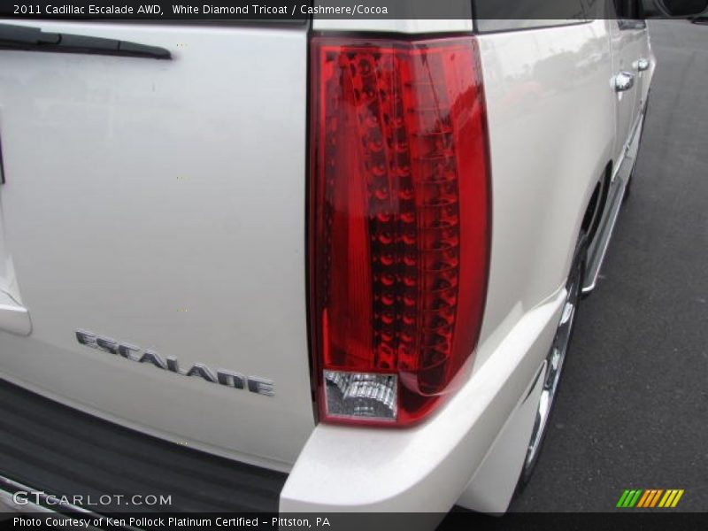 White Diamond Tricoat / Cashmere/Cocoa 2011 Cadillac Escalade AWD