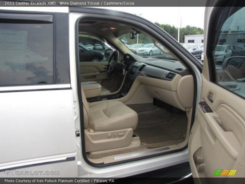 White Diamond Tricoat / Cashmere/Cocoa 2011 Cadillac Escalade AWD