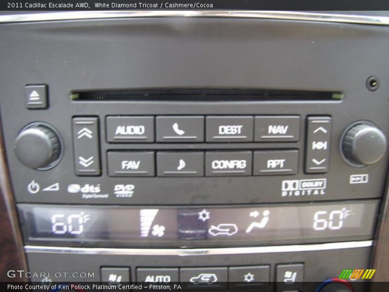 White Diamond Tricoat / Cashmere/Cocoa 2011 Cadillac Escalade AWD