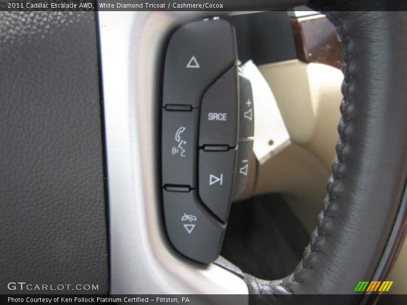 White Diamond Tricoat / Cashmere/Cocoa 2011 Cadillac Escalade AWD