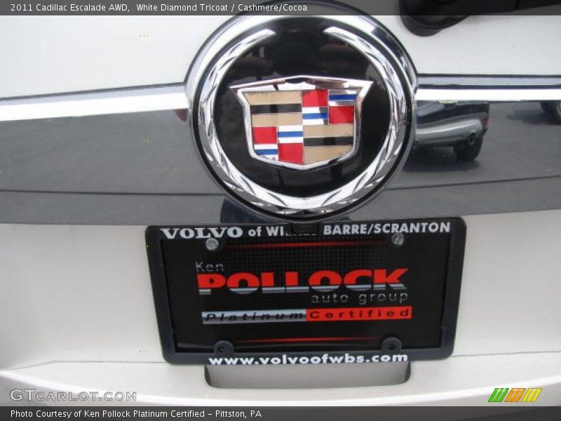 White Diamond Tricoat / Cashmere/Cocoa 2011 Cadillac Escalade AWD