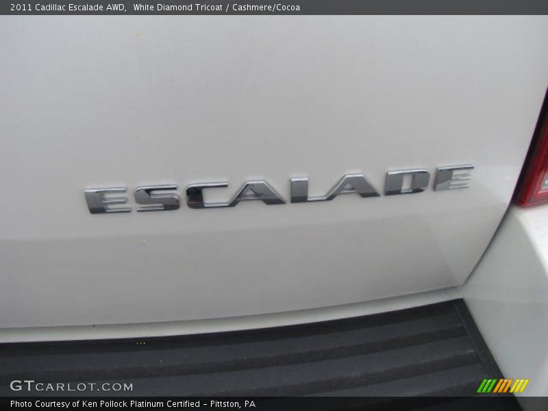 White Diamond Tricoat / Cashmere/Cocoa 2011 Cadillac Escalade AWD