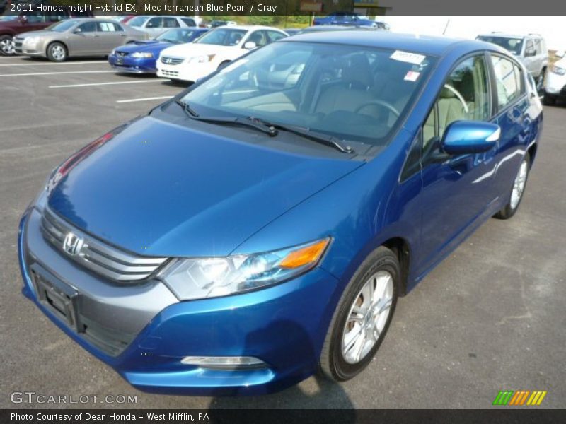 Mediterranean Blue Pearl / Gray 2011 Honda Insight Hybrid EX