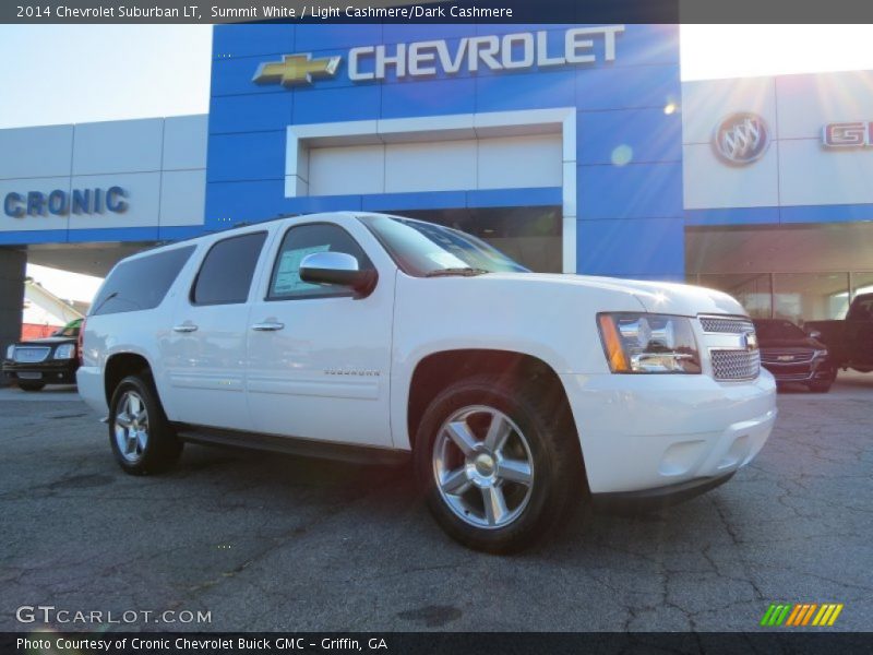 Summit White / Light Cashmere/Dark Cashmere 2014 Chevrolet Suburban LT