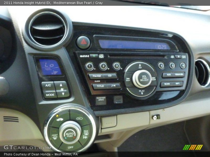 Mediterranean Blue Pearl / Gray 2011 Honda Insight Hybrid EX