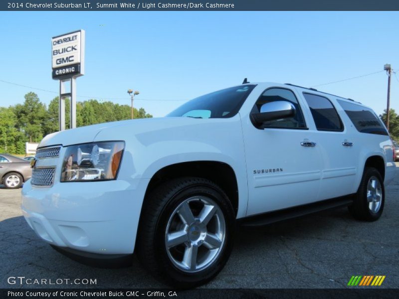 Summit White / Light Cashmere/Dark Cashmere 2014 Chevrolet Suburban LT