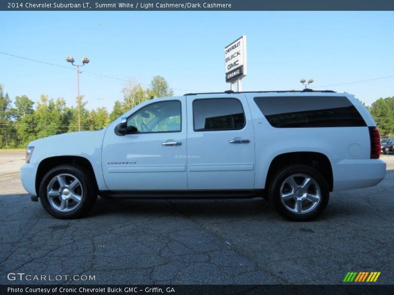 Summit White / Light Cashmere/Dark Cashmere 2014 Chevrolet Suburban LT