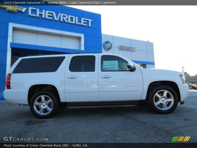 Summit White / Light Cashmere/Dark Cashmere 2014 Chevrolet Suburban LT