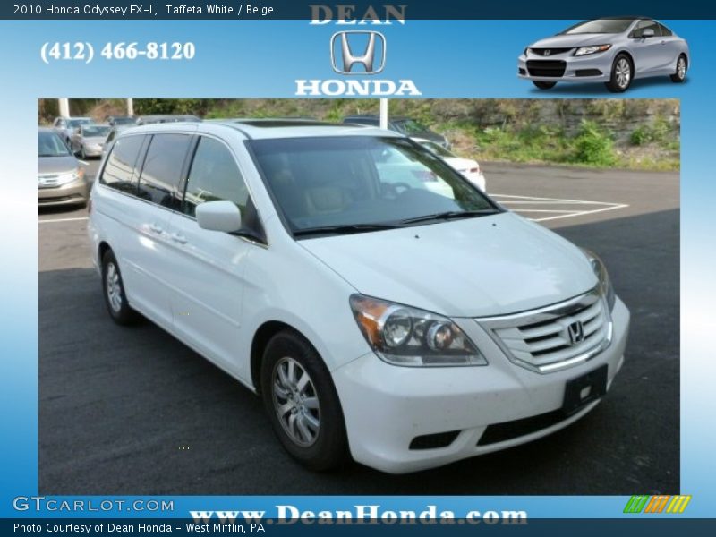 Taffeta White / Beige 2010 Honda Odyssey EX-L