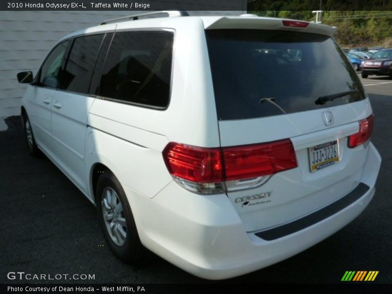 Taffeta White / Beige 2010 Honda Odyssey EX-L