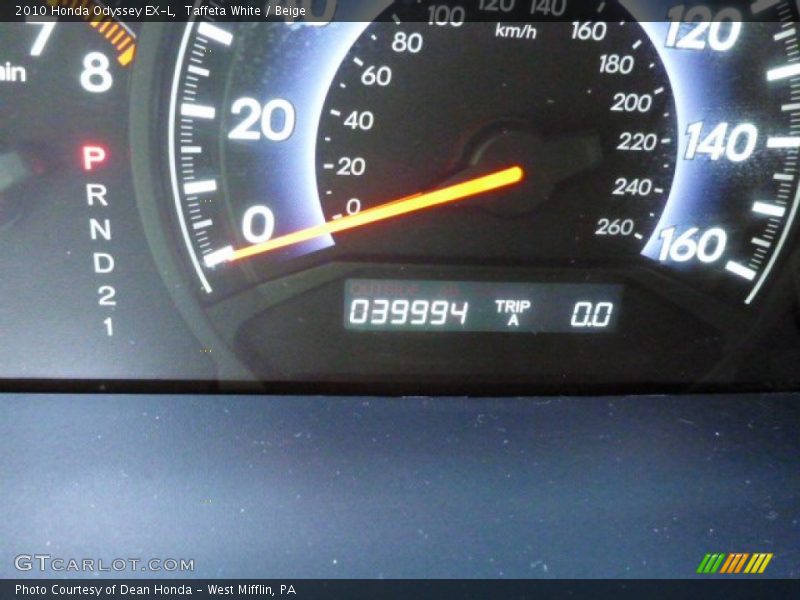 Taffeta White / Beige 2010 Honda Odyssey EX-L
