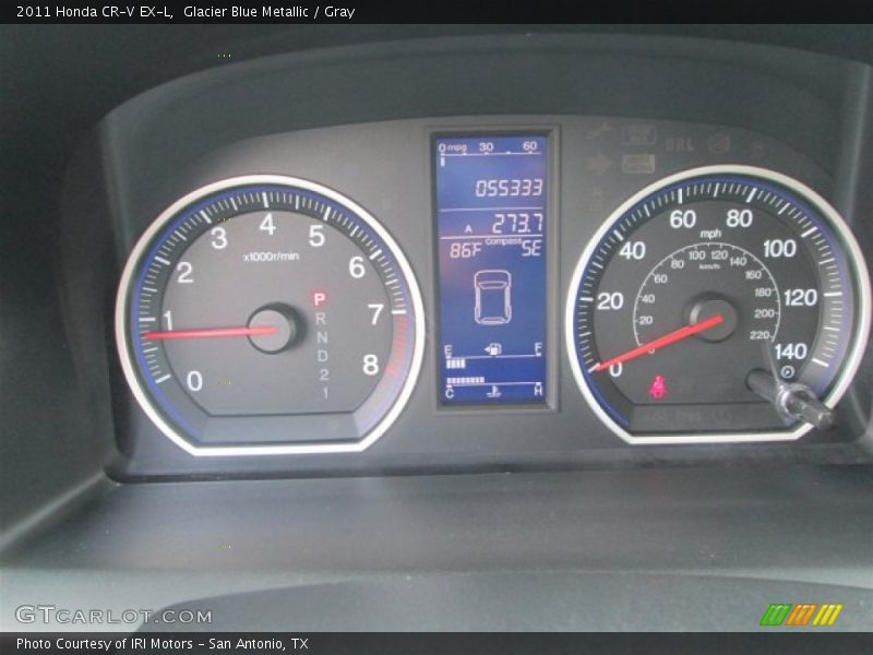 Glacier Blue Metallic / Gray 2011 Honda CR-V EX-L