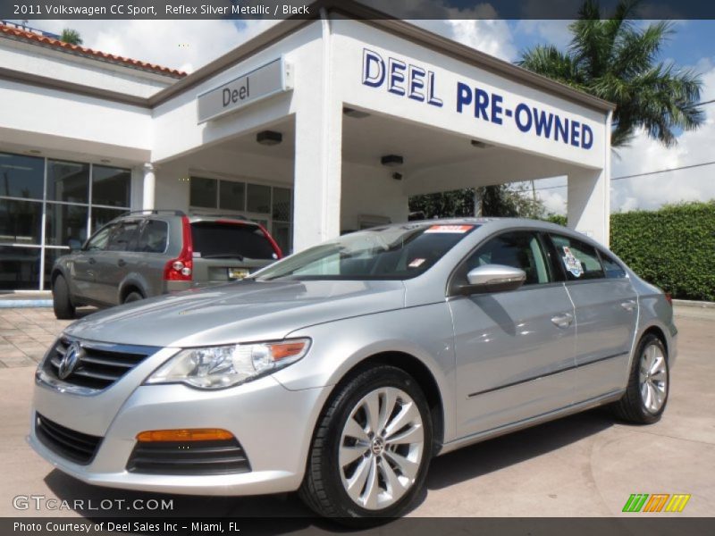 Reflex Silver Metallic / Black 2011 Volkswagen CC Sport