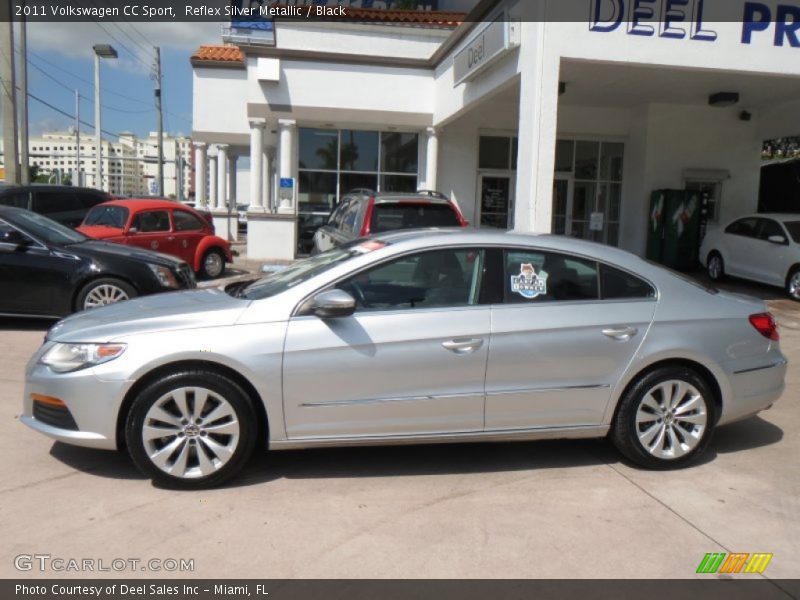 Reflex Silver Metallic / Black 2011 Volkswagen CC Sport