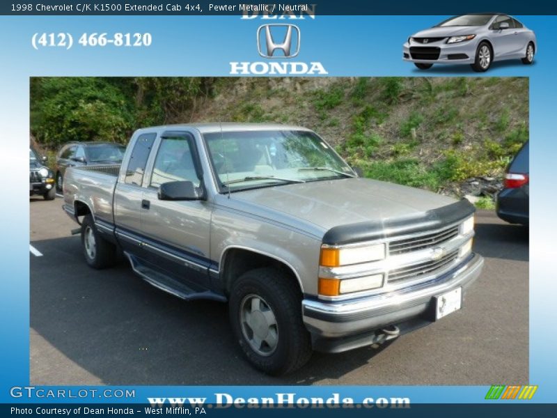 Pewter Metallic / Neutral 1998 Chevrolet C/K K1500 Extended Cab 4x4