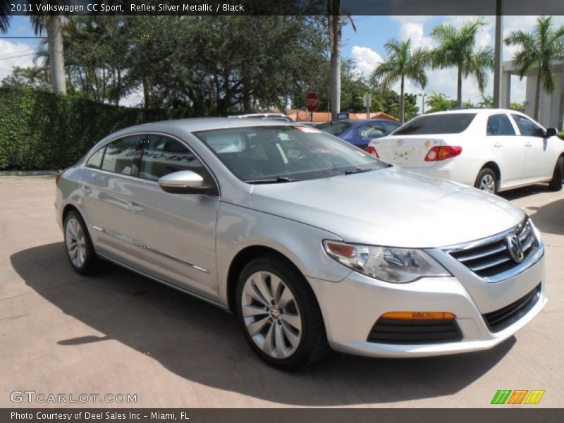 Reflex Silver Metallic / Black 2011 Volkswagen CC Sport