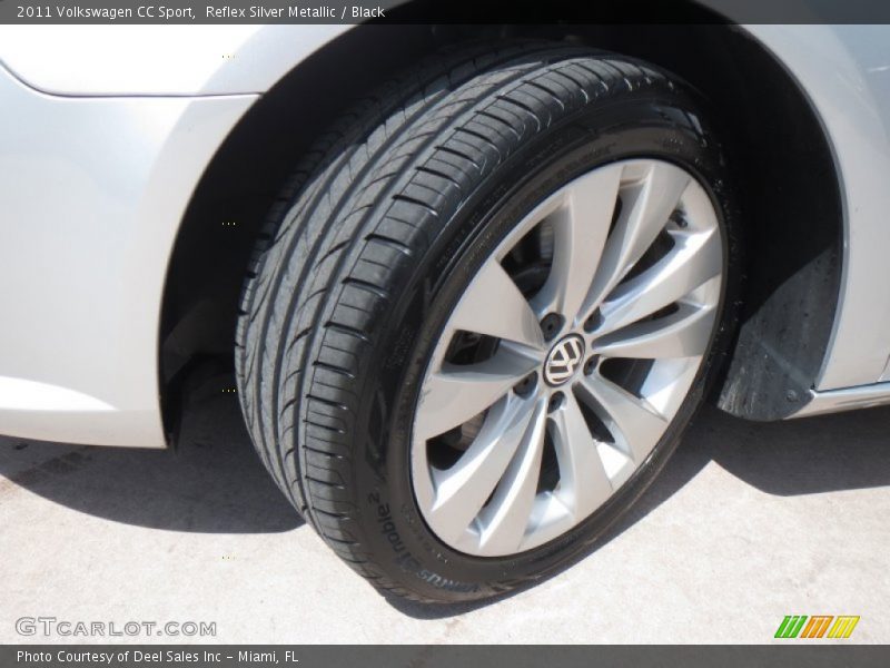 Reflex Silver Metallic / Black 2011 Volkswagen CC Sport