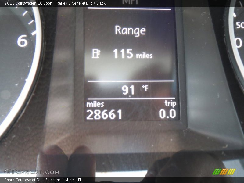 Reflex Silver Metallic / Black 2011 Volkswagen CC Sport